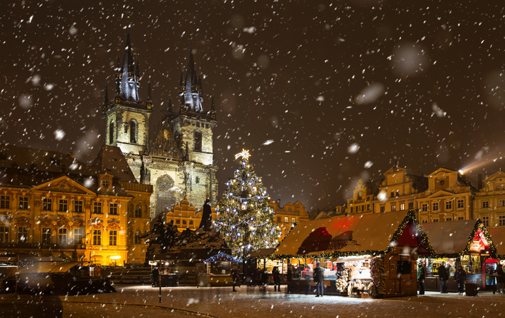 Altstädter Ring in Prag zur Weihnachtszeit, Tschechische Republik