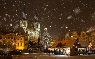 Altstädter Ring in Prag zur Weihnachtszeit, Tschechische Republik