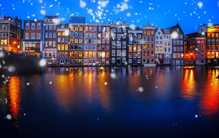 winterliches Amsterdam in den Niederlanden