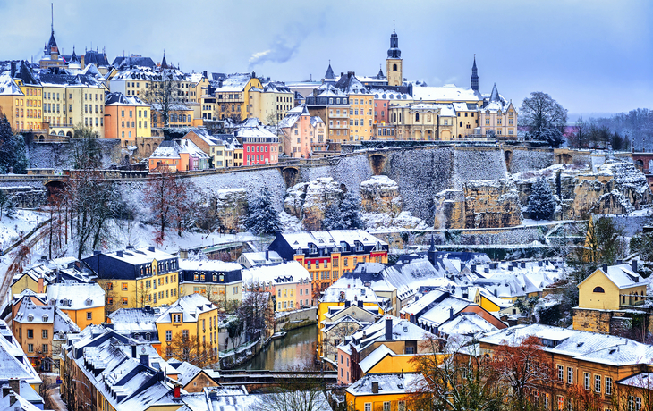 Luxemburg-Stadt im Winter, Luxemburg