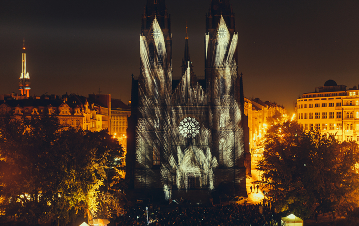 Lichtkunstfestival in Prag
